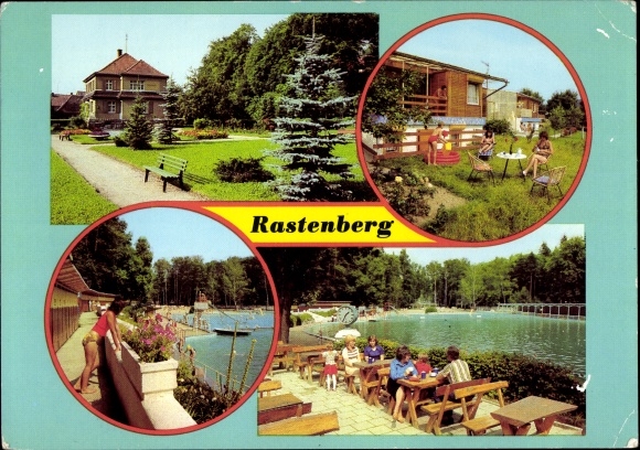 PC Rastenberg in Thuringia, park, bungalow settlement, public swimming pool Friedrich-Ludwig Jahn