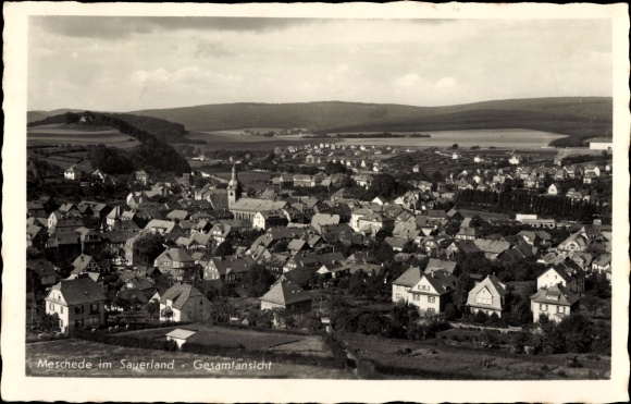 Ansichtkaart Meschede in het Sauerland, overzicht