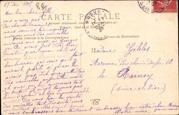 Postcard Sandrancourt Saint-Martin-la-Garenne Yvelines, man with wheelbarrow, rural landscape, houses