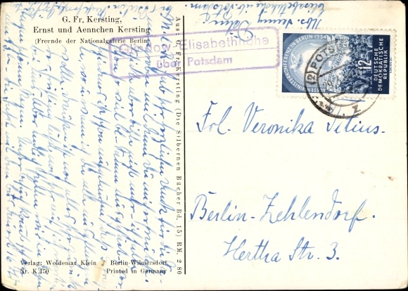 Ak Landpoststempel Glindow Elisabethhöhe über Potsdam