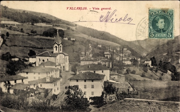 Postcard Luizade Valcarlos Navarra, general view