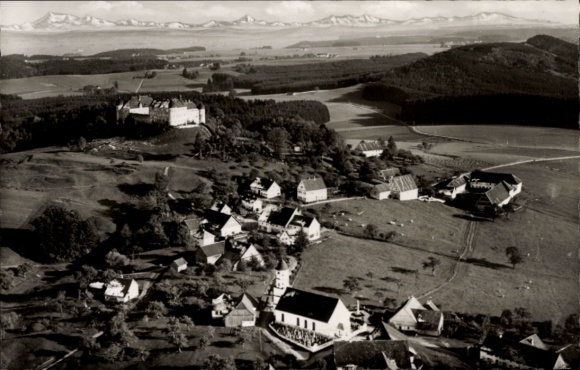 Postcard Kronburg Unterallgäu, aerial photograph, castle