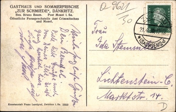 PC Mosel Zwickau in Saxony, Dänkritz, Gasthof Dänkritzer Schmiede
