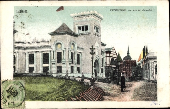 Postcard Liège, World Exhibition 1905, Palais du Canada