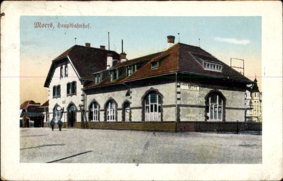 Postcard Moers am Niederrhein, Hauptbahnhof