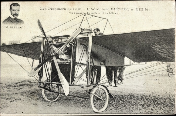 Postcard Les Pionniers de l&#39;air, L&#39;Aéroplane Blériot No VIII bis, Flugpionier
