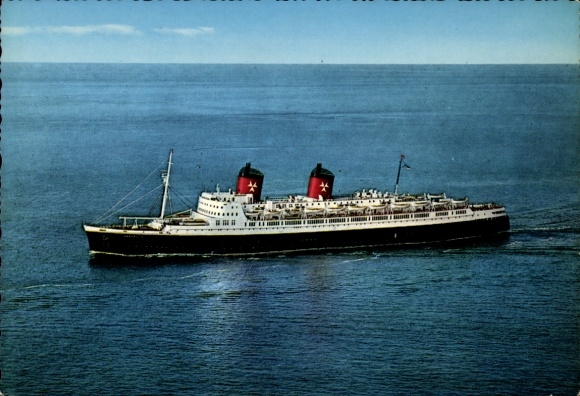 Postcard Hamburg Atlantic Line, fast steamer Hanseatic