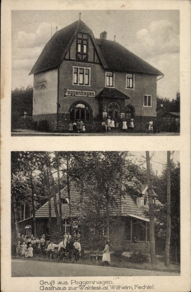 Postcard Poggenhagen Neustadt am Rübenberge, Gasthaus zur Waldeslust