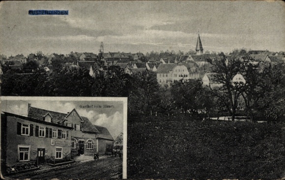 Postcard Kusterdingen in Württemberg, Gasthof zum Hirsch, total view