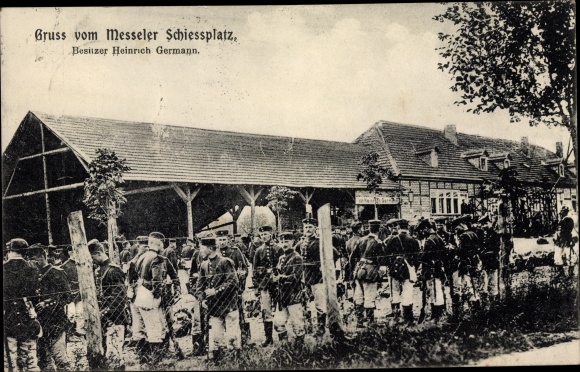 PC Messel in Hesse, Messeler shooting range, German soldiers in uniforms