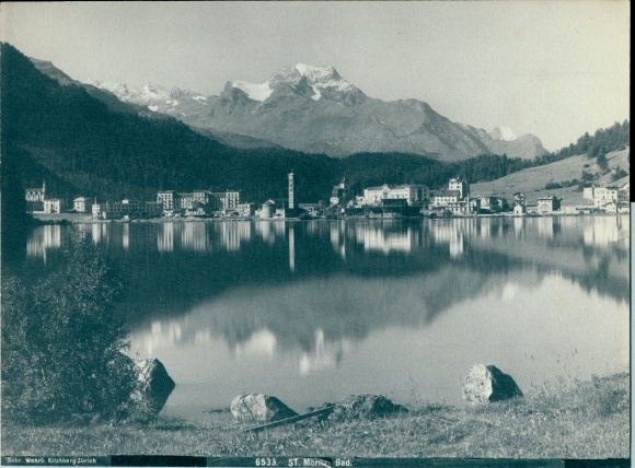 Photo Sankt Moritz Bad canton Graubünden, general view, bath, water feature