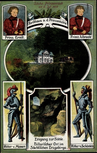 Artist PC Hartenstein in the Erzgebirge of Saxony, Forsthaus prince cave, prince robbery Ernst and Albrecht
