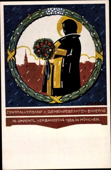 Artist PC Munich, central association of municipal officials in Bavaria, 18th ordinary. Association Day 1926