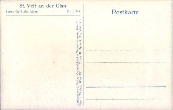 Postcard Sankt Veit an der Glan Carinthia, square with fountain