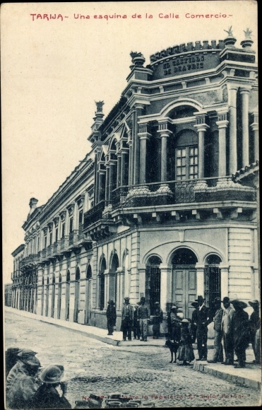 Ak Tarija Bolivia, Una esquina de la Calle Comercio