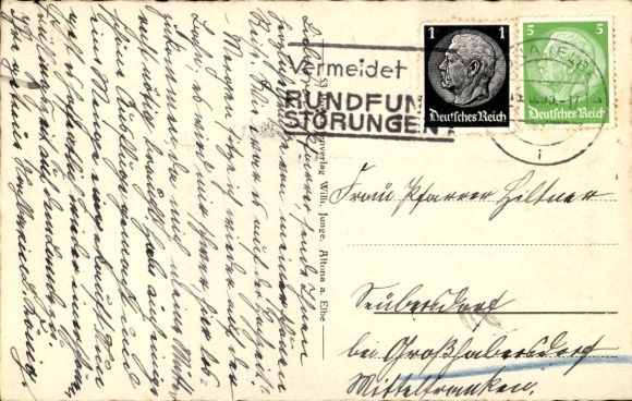Postcard Hamburg Altona, Stuhlmann fountain, general view, view of the main station, railway directorate