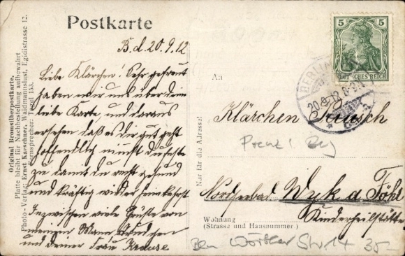 Foto Ak Berlin Prenzlauer Berg, Haus Wörther Straße 14, Geschäft Goldwaren und Optik, Anwohner