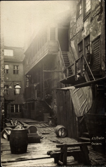 Photo PC Berlin Mitte, Old Berlin, Tannery, Stralauer Str. 5, 1909