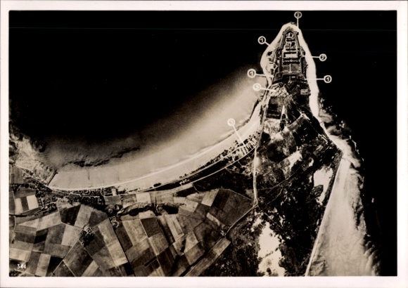 Photo Heinrich Hoffmann, Moray Firth Scotland, fortifications, aerial photograph 1939