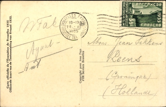 KP Brussels Bruksela, Wystawa 1935, Pawilon Holandii, Ogród Różany
