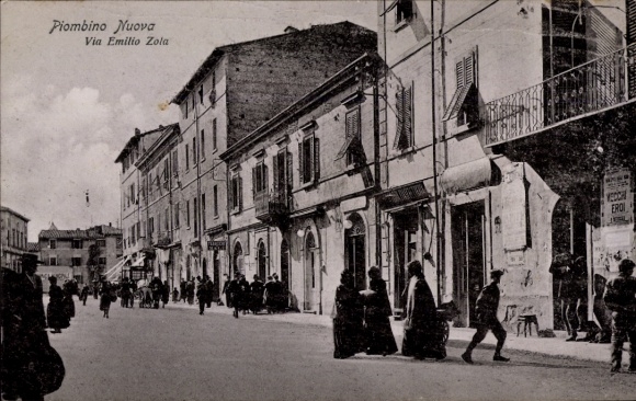 Ak Piombino Toskana, Via Emilio Zola