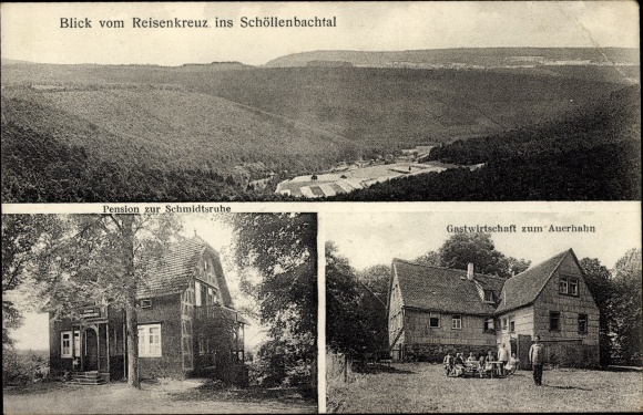 Postcard Ober Sensbach Oberzent in the Odenwald, Reisenkreuz, Reußenkreuz, Gasthaus zum Auerhahn