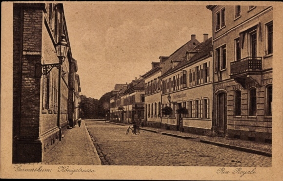 Postcard Germersheim am Rhein, Königstraße