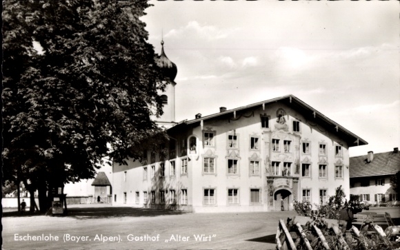 Postcard Eschenlohe in Upper Bavaria, Gasthof Alter Wirt