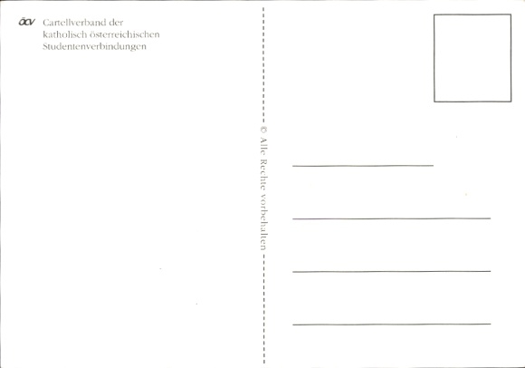Studentika Postcard In necessariis unitas, in dubiis libertas, in omnibus caritas, Cartellverband, ÖCV