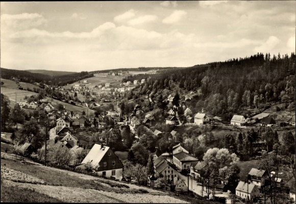 Ak Pobershau Erzgebirge, Totalansicht