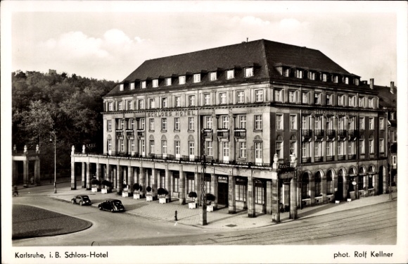 Ak Karlsruhe in Baden, Schloss-Hotel  Fotografie von Rolf Kellner