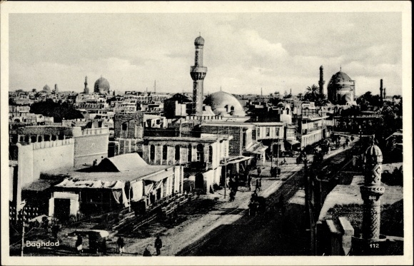 KP Bagdad Irak, widok na miasto, meczet