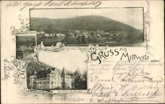 PC Mitwitz in Upper Franconia, general view, lower castle, inn