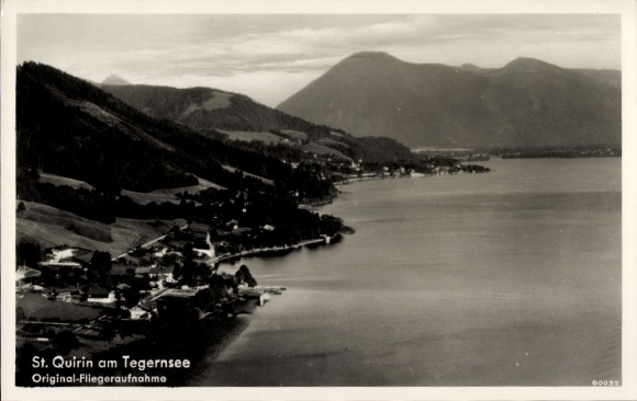 Postcard St. Quirin Gmund am Tegernsee Upper Bavaria, aerial photograph