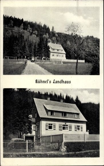Postcard Reichenau in the Erzgebirge, Hotel Kühnels Landhaus, Gimmlitztal