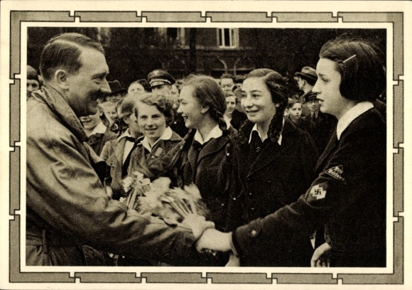 Postal stationery Postcard Führer and Reich Chancellor Adolf Hitler, well-wishers, BDM