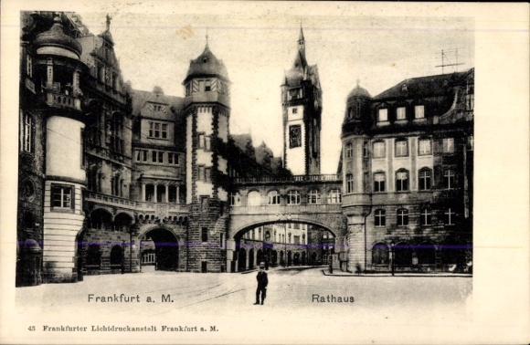 Postcard Frankfurt am Main, Town Hall