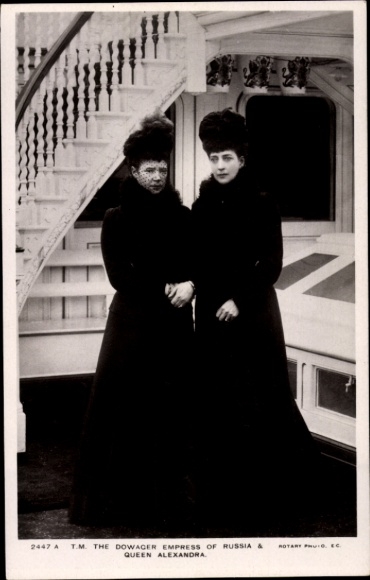 Ak Kaiserinwitwe von Russland, Königin Alexandra von Dänemark