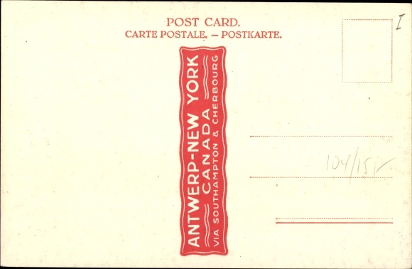 Artist Postcard Steamer Belgenland, Red Star Line, RSL