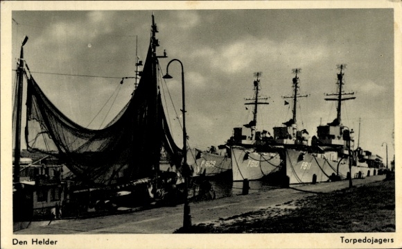 Ak Den Helder Nordholland Niederlande, Torpedojagers F809, F810, F811