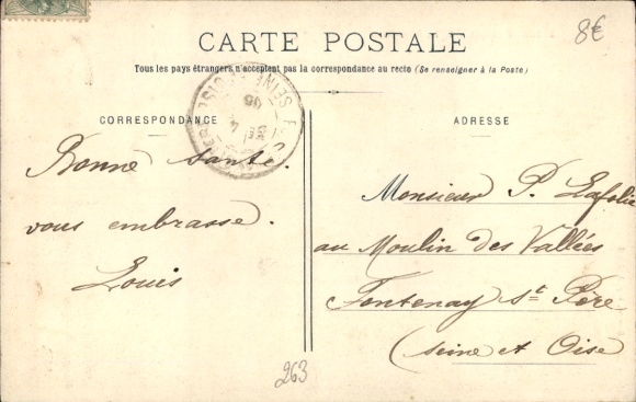 Postcard Brionne Eure, Église Saint-Denis, s building image, trees in the foreground