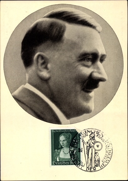 Postcard Führer and Reich Chancellor Adolf Hitler, portrait, men of the time No. 91
