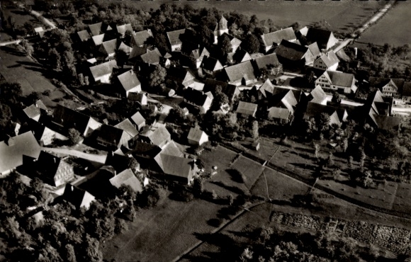 Postcard Lorenzenzimmern Vellberg in Württemberg, aerial photograph