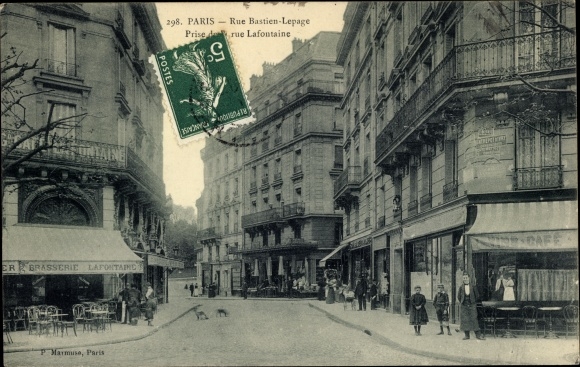 KP Paris XVI Passy, Rue Bastien-Lepage, wzięta z Rue Lafontaine