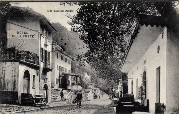 Ak Iselle Trasquera Piemonte, Strada del Semplone, Hotel de la Poste