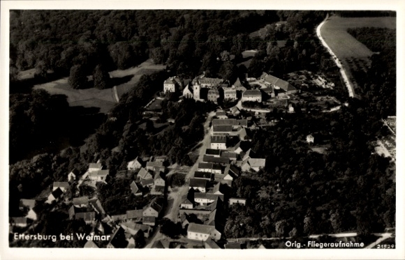 Postcard Ettersburg in Thuringia, aerial photograph
