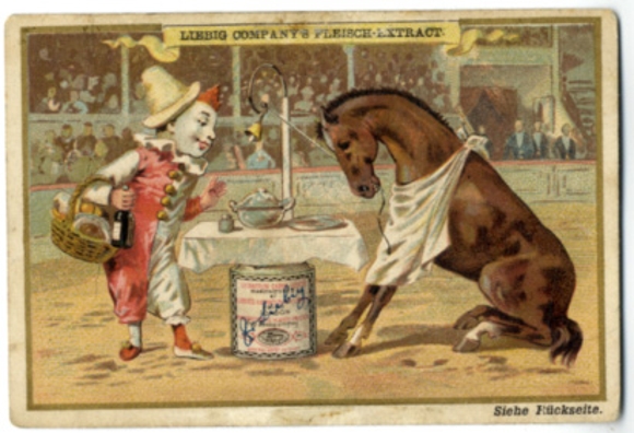 Liebig single picture picture 4 series A 123 S 212 circus pictures I 1887