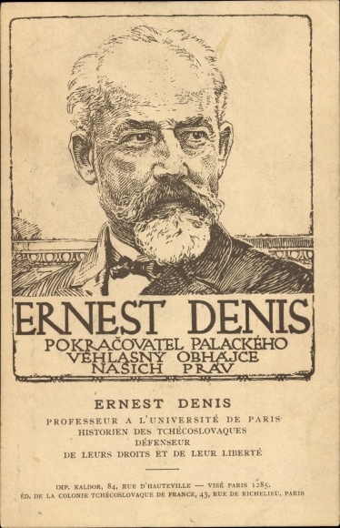 Artist Postcard Ernest Denis, French historian, portrait