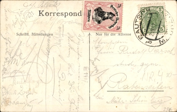 Artist Postcard German School Association, Ritter