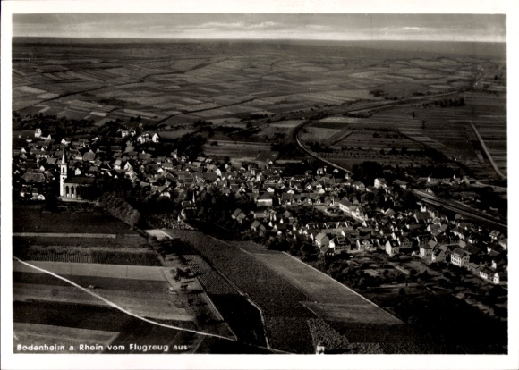 Postcard Bodenheim in Rheinhessen, aerial photograph